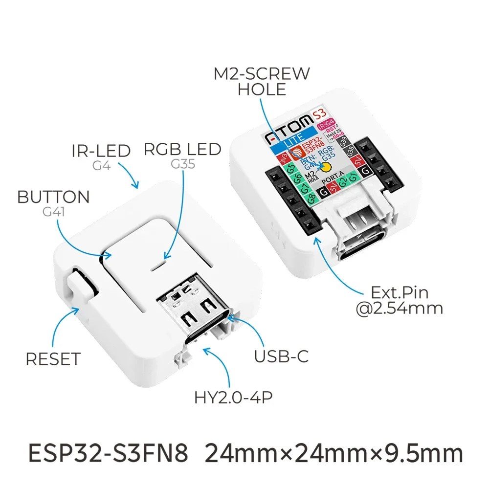 M5Stack AtomS3-Lite ESP32-S3 D - Esp32 Wifi Bluetooth Module recension och pris