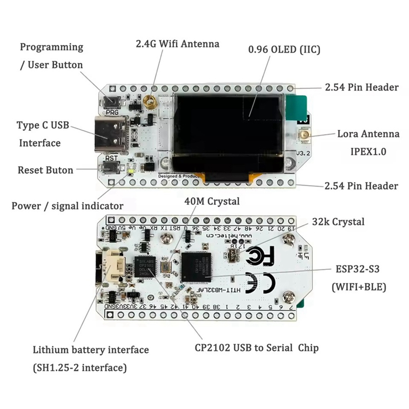 Heltec LoRa32 V3 863-928MHZ ES - Esp32 recension och pris